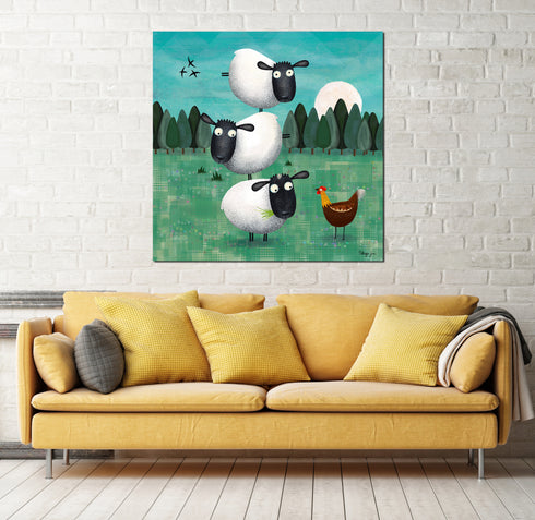 Billy Baarts Circus - Sheepies Art Canvas
